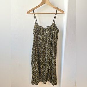 Cotton On Olive Patterned Midi Dress